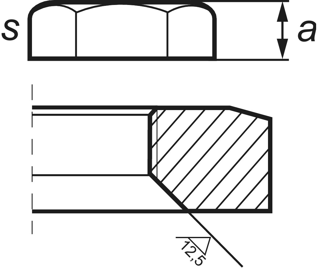 GF  310b  Muttern   1/2" verzinkt